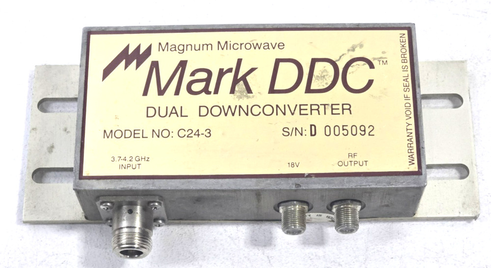 Magnum Microwave Mark DDC C24-3 Dual Downconverter 3.7-4.2GHz C-Band RF